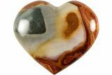 Wide, Polychrome Jasper Heart - Madagascar #205234-1